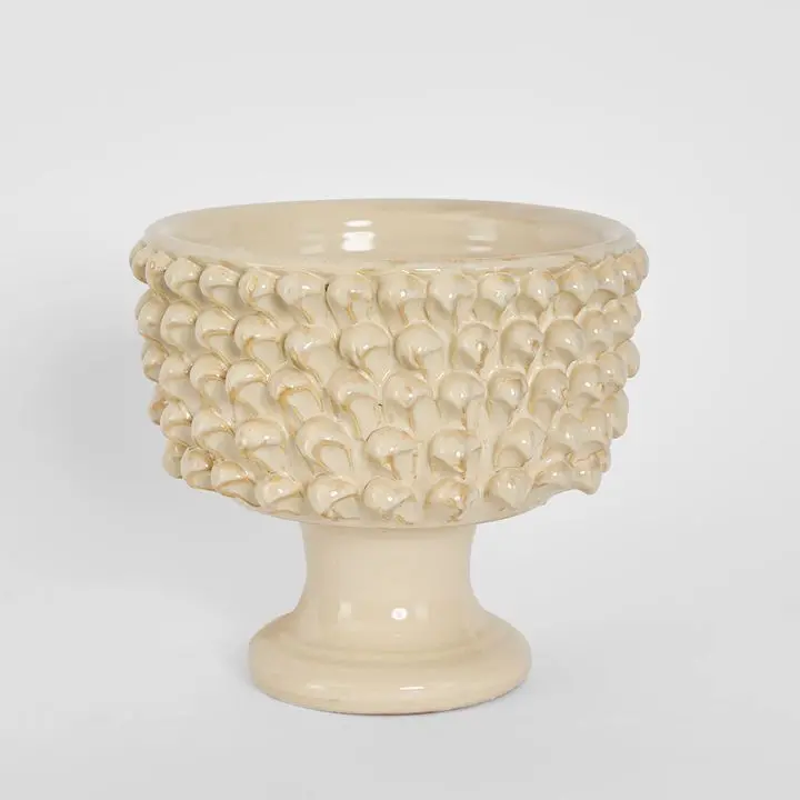 White Petal Urn – Elegant Tabletop Vessel 1