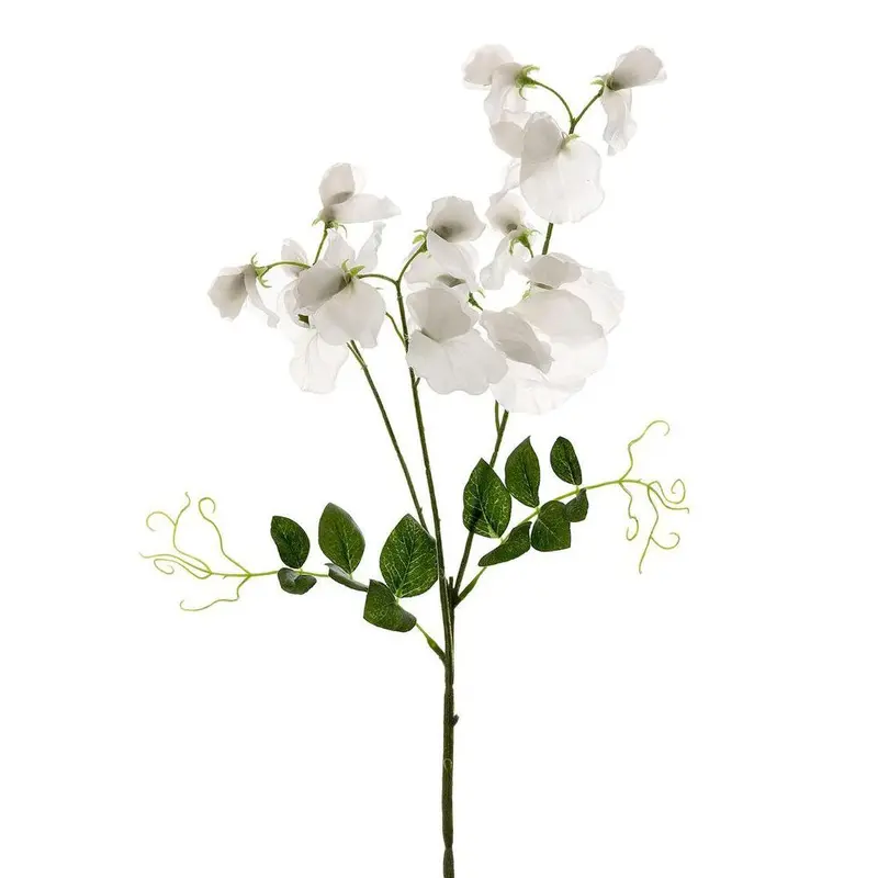 White Sweetpea Spray – 70Cm Soft Artificial Floral Accent 1