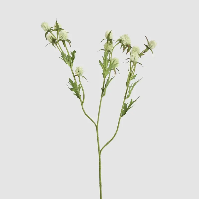 White Thistle Spray – 73Cm Textured Dried-Flower Style Accent 1