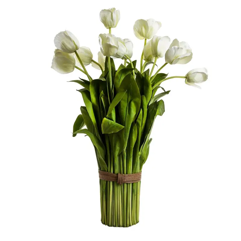 White Tulip Bouquet – 72Cm Fresh-Cut Floral Arrangement 1