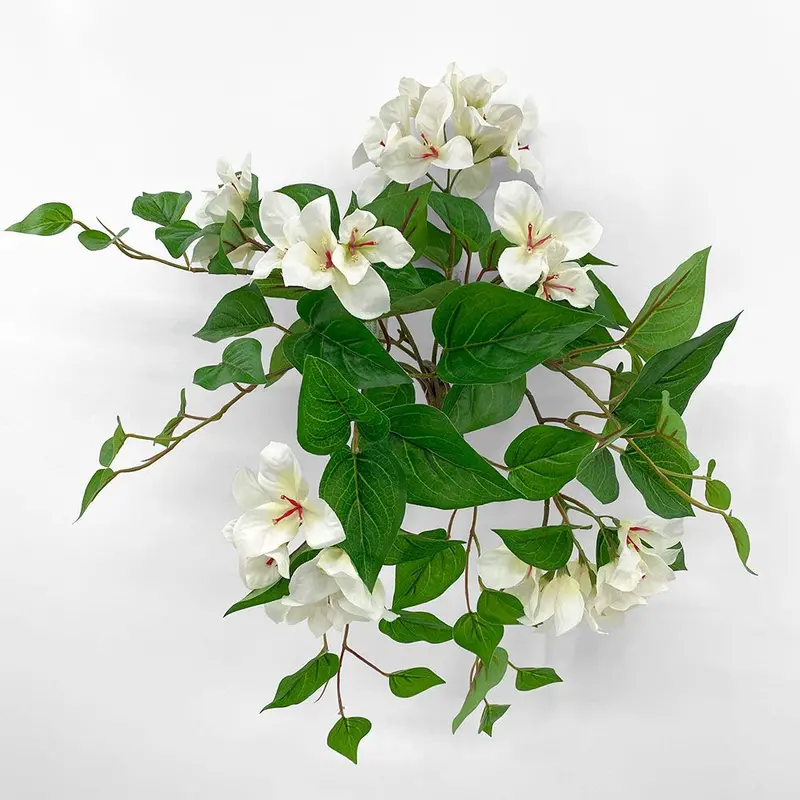 White Uv-Treated Trailing Bougainvillea Bush – Tropical Artificial Display 1