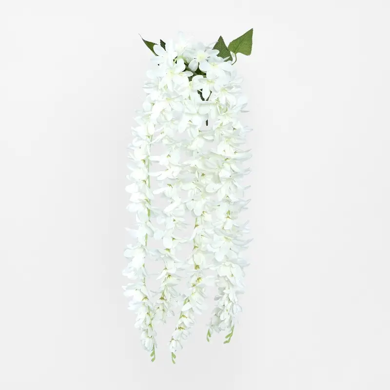 White Vanda Orchid Hanging Spray – Delicate Artificial Bloom 1