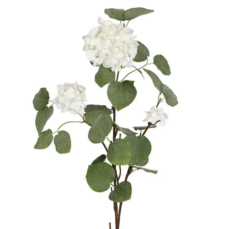 White Viburnum Spray – 84Cm Clustered Floral Stem 1