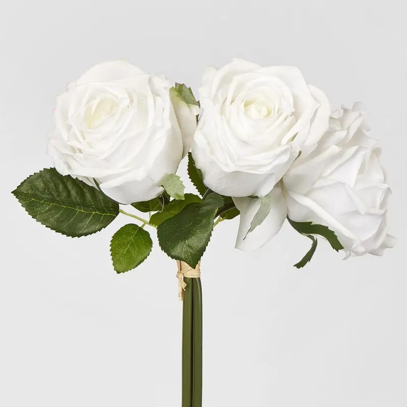 White Willow Rose Bouquet – 29Cm Preserved Floral Arrangement 1