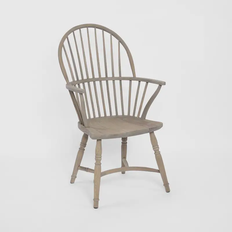 Windsor Traditional Armchair – Solid Wood Frame & Upholstered Seat 1