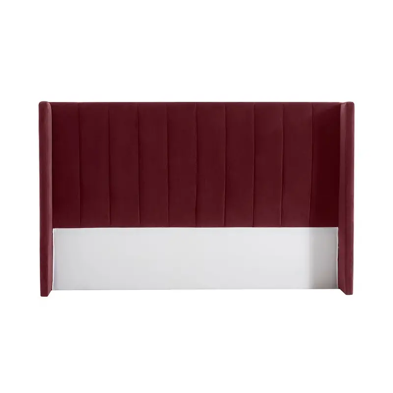 Wine Velvet Queen Bed Headboard – Central Park Style 1