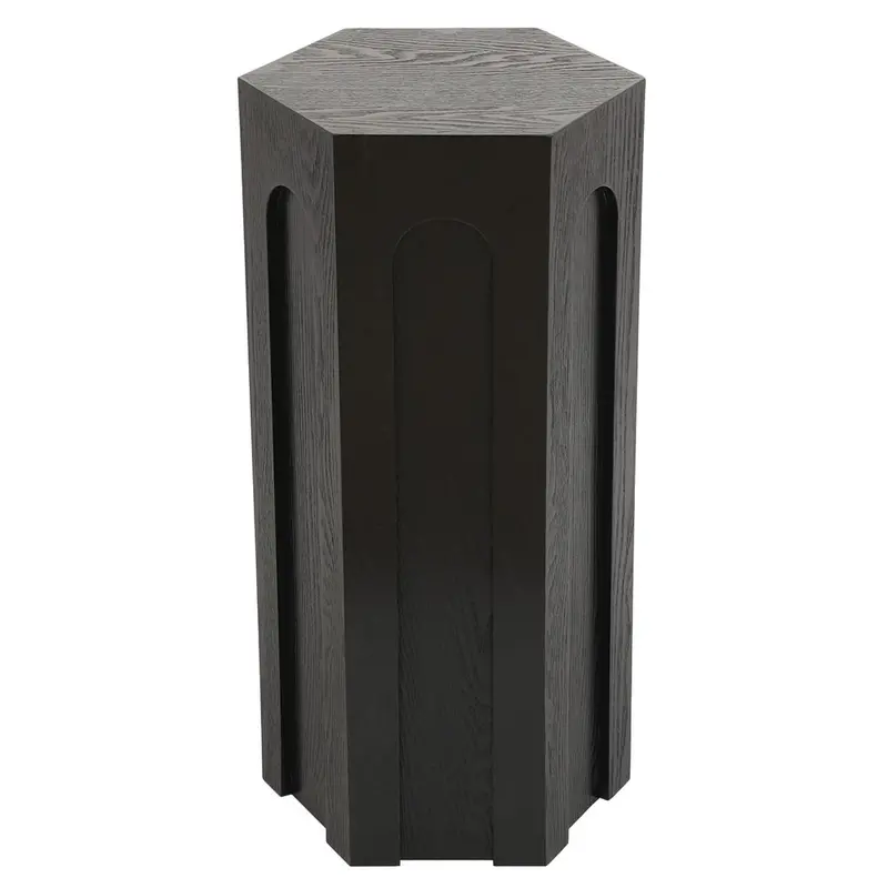 Winston Tall Black Side Table With Modern Silhouette 1