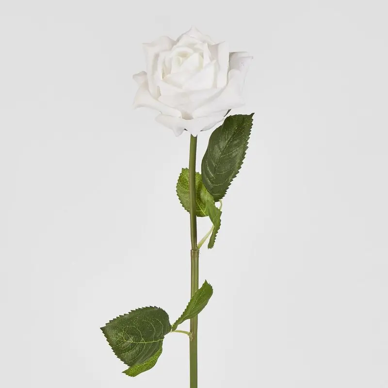 Winter White Ingrid Rose Real Touch Stem – 46Cm 1