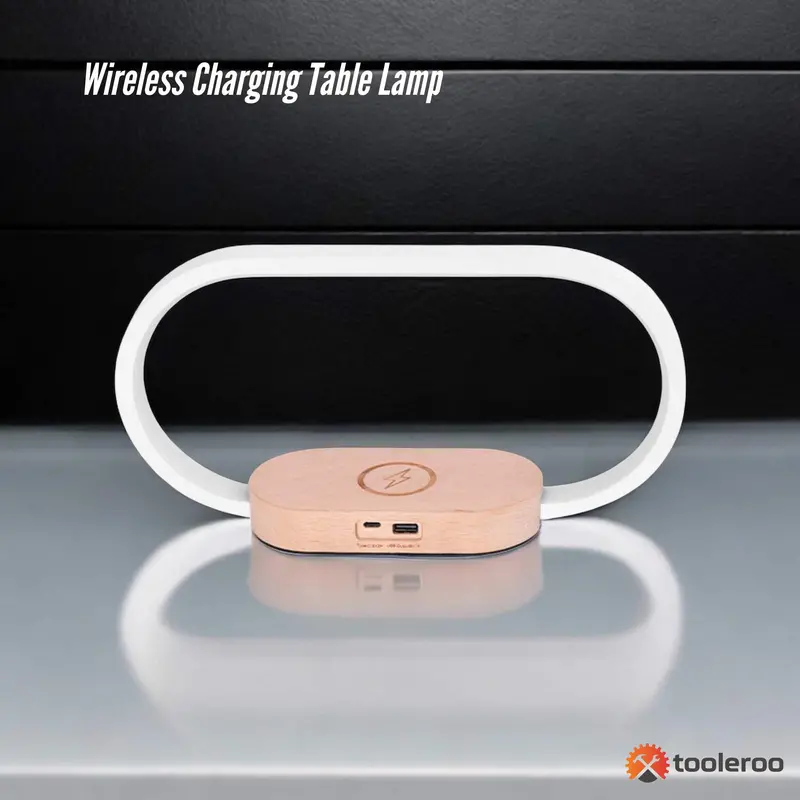 Wireless Charging Bedside Lamp – Dimmable Led Table Lamp With Built-In Clock 1