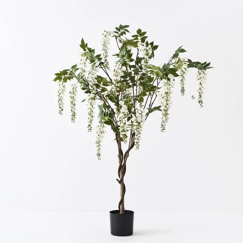 Wisteria Tree Pair – 2-Pack Cascading Floral Indoor/Outdoor Set 1