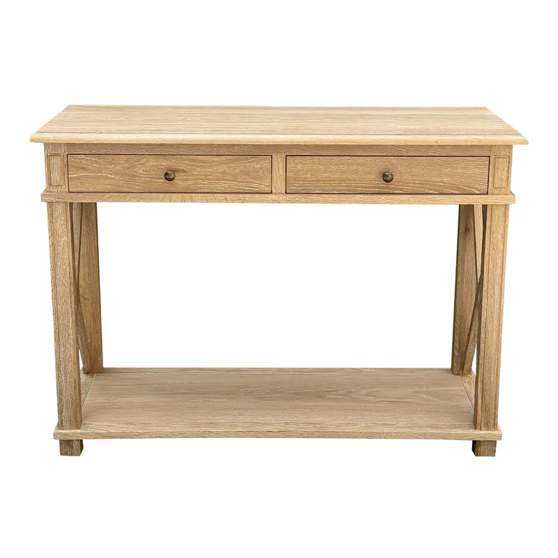 X-Style Small Console Table In Whitewashed Oak 1