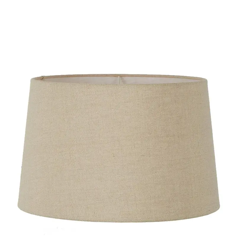 Xl Dark Natural Linen Drum Lamp Shade 1