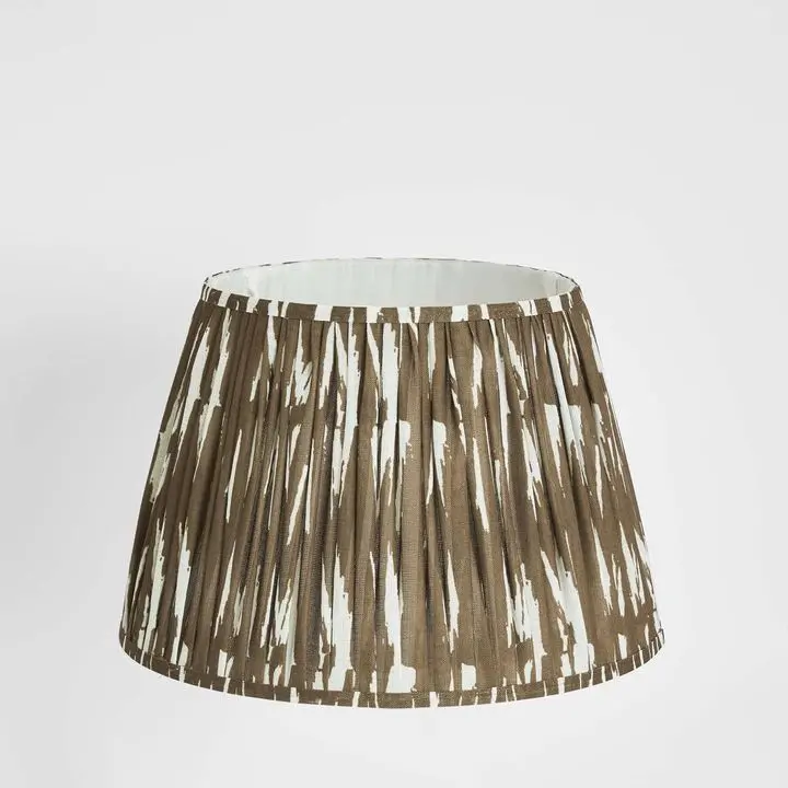 Xl Woven Ikat Drum Lamp Shade In Brown 1