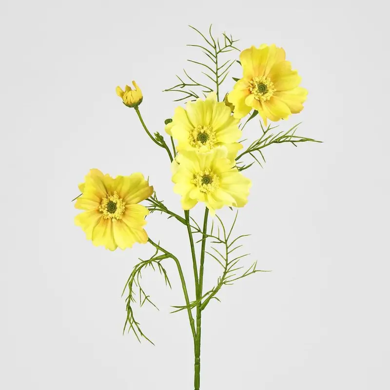 Yellow Cosmos Spray – 64Cm Lifelike Artificial Stem 1