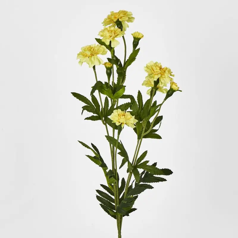 Yellow Marigold Spray – Lifelike Artificial Floral Stem 1