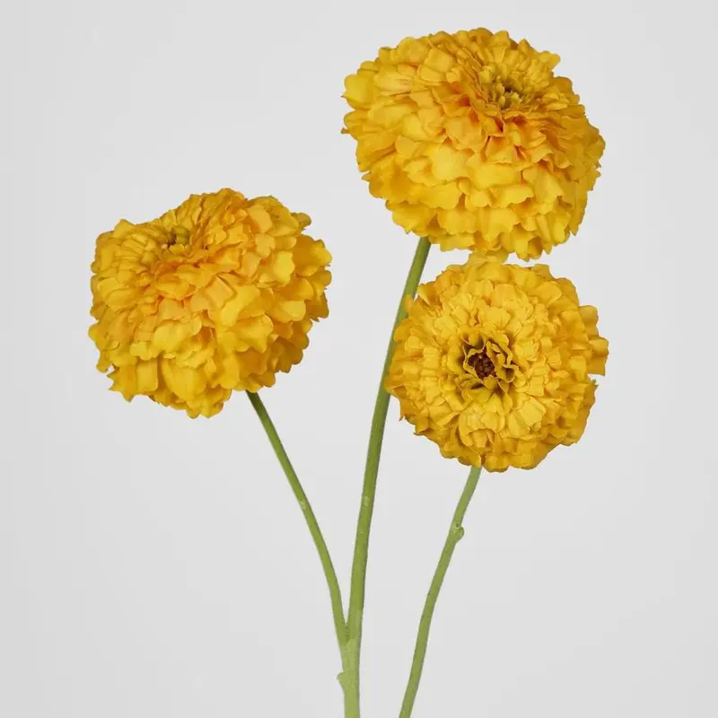 Yellow Marigold Spray – Vibrant Artificial Floral Accent 1
