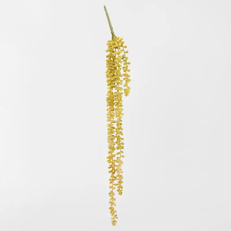 Yellow Pearl Necklace Vine Artificial Hanging Plant, 73Cm Cascading Accent 1