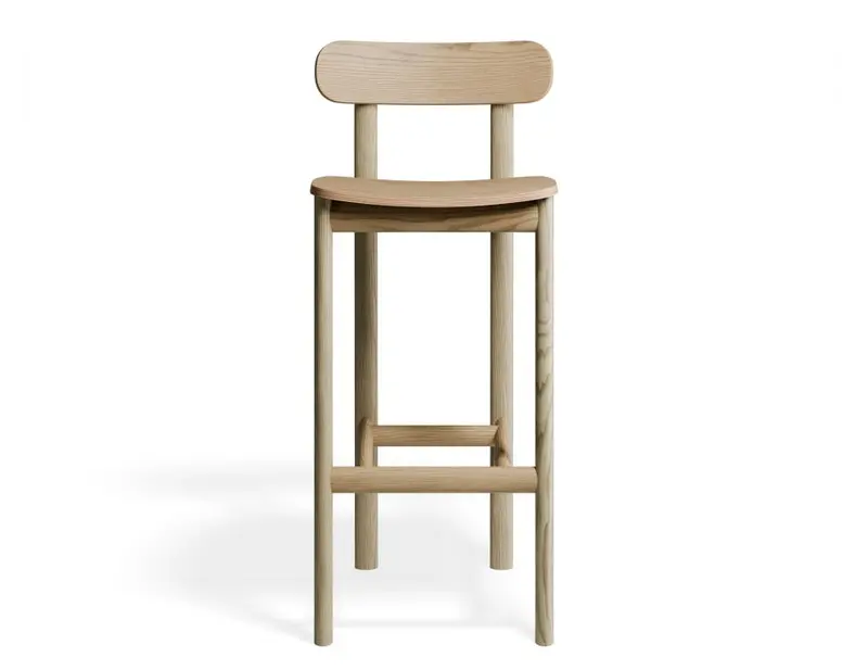 Zara Stool – Natural Wood, Unupholstered Design 1