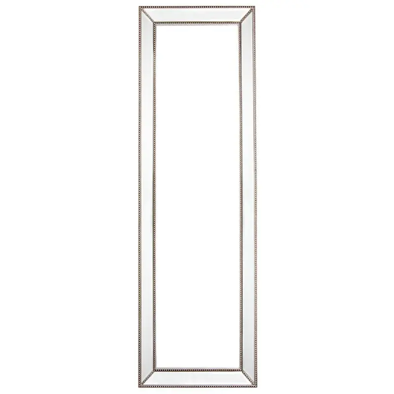 Zeta Cheval Mirror With Antique Silver Finish And Elegant Silhouette 1