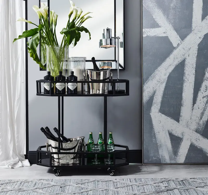 Zeta Large Black Wall Mirror 1