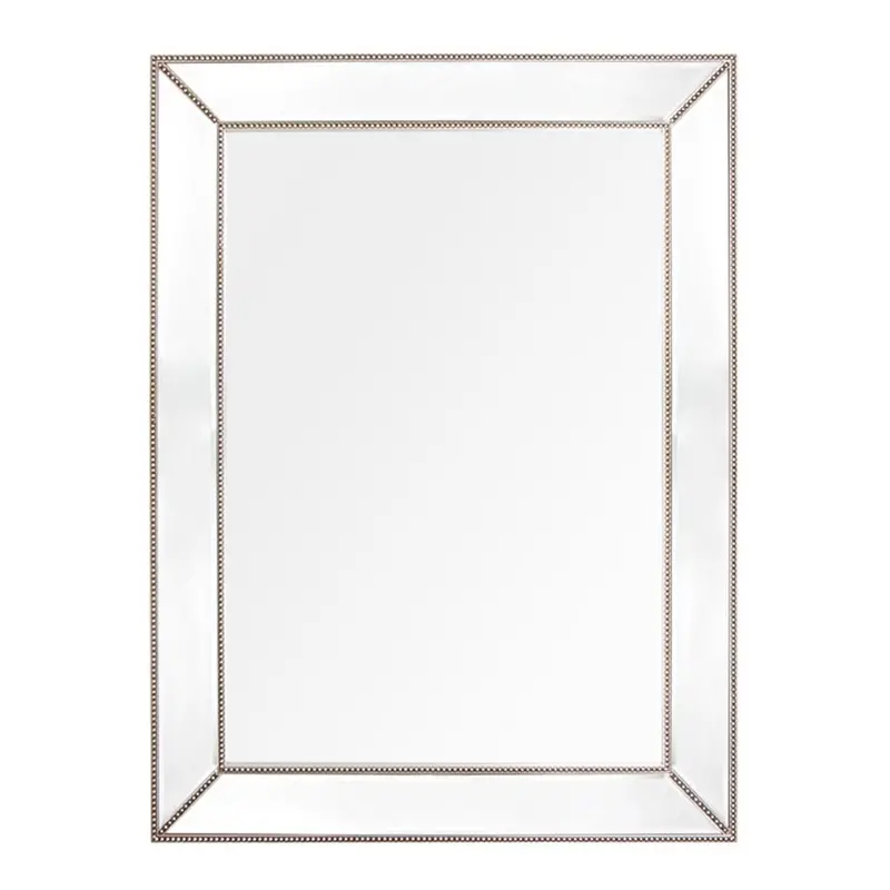 Zeta Oversized Wall Mirror With Antique Silver Frame 1